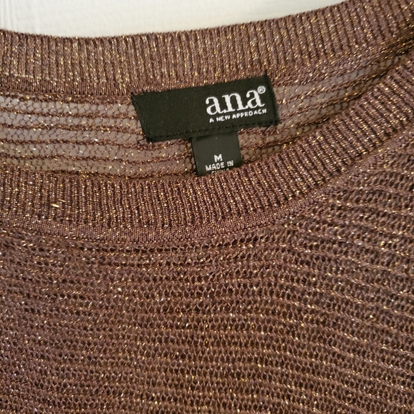 ANA Brown Gold Layering Top S Med - Picture 4 of 7